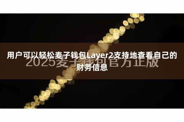 用户可以轻松麦子钱包Layer2支持地查看自己的财务信息