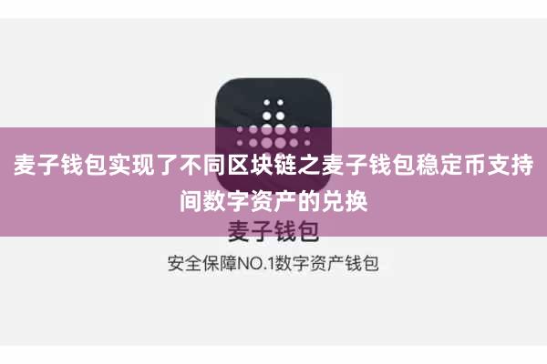 麦子钱包实现了不同区块链之麦子钱包稳定币支持间数字资产的兑换