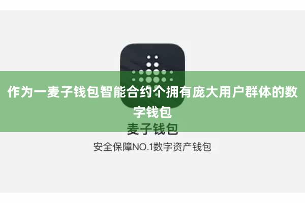 作为一麦子钱包智能合约个拥有庞大用户群体的数字钱包