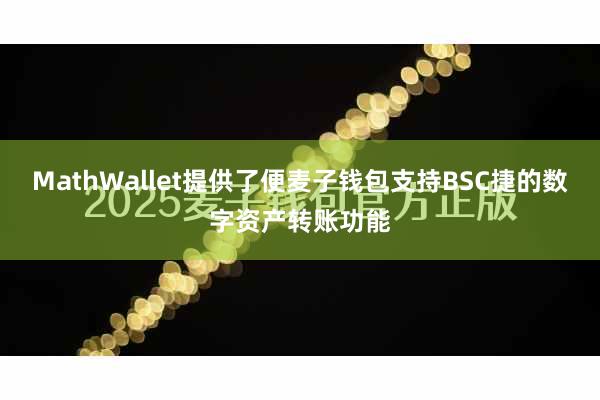 MathWallet提供了便麦子钱包支持BSC捷的数字资产转账功能