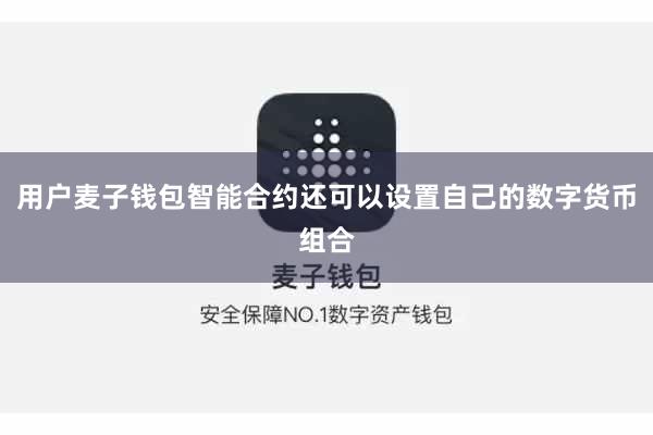 用户麦子钱包智能合约还可以设置自己的数字货币组合