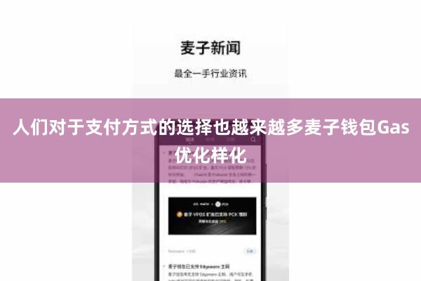 人们对于支付方式的选择也越来越多麦子钱包Gas优化样化